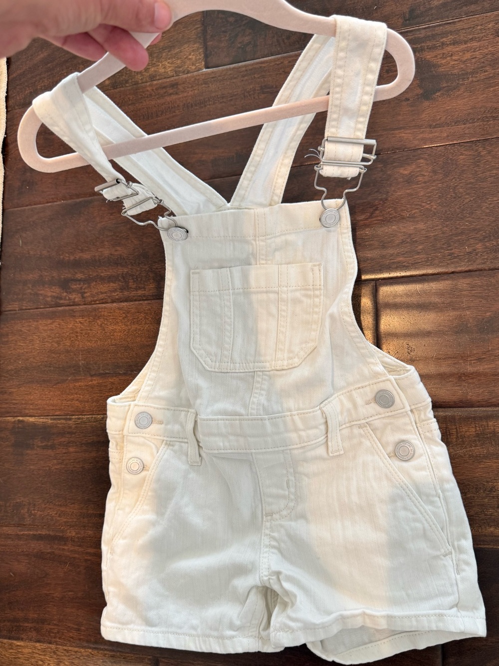 SO Cream Short Denim Overalls for Kids